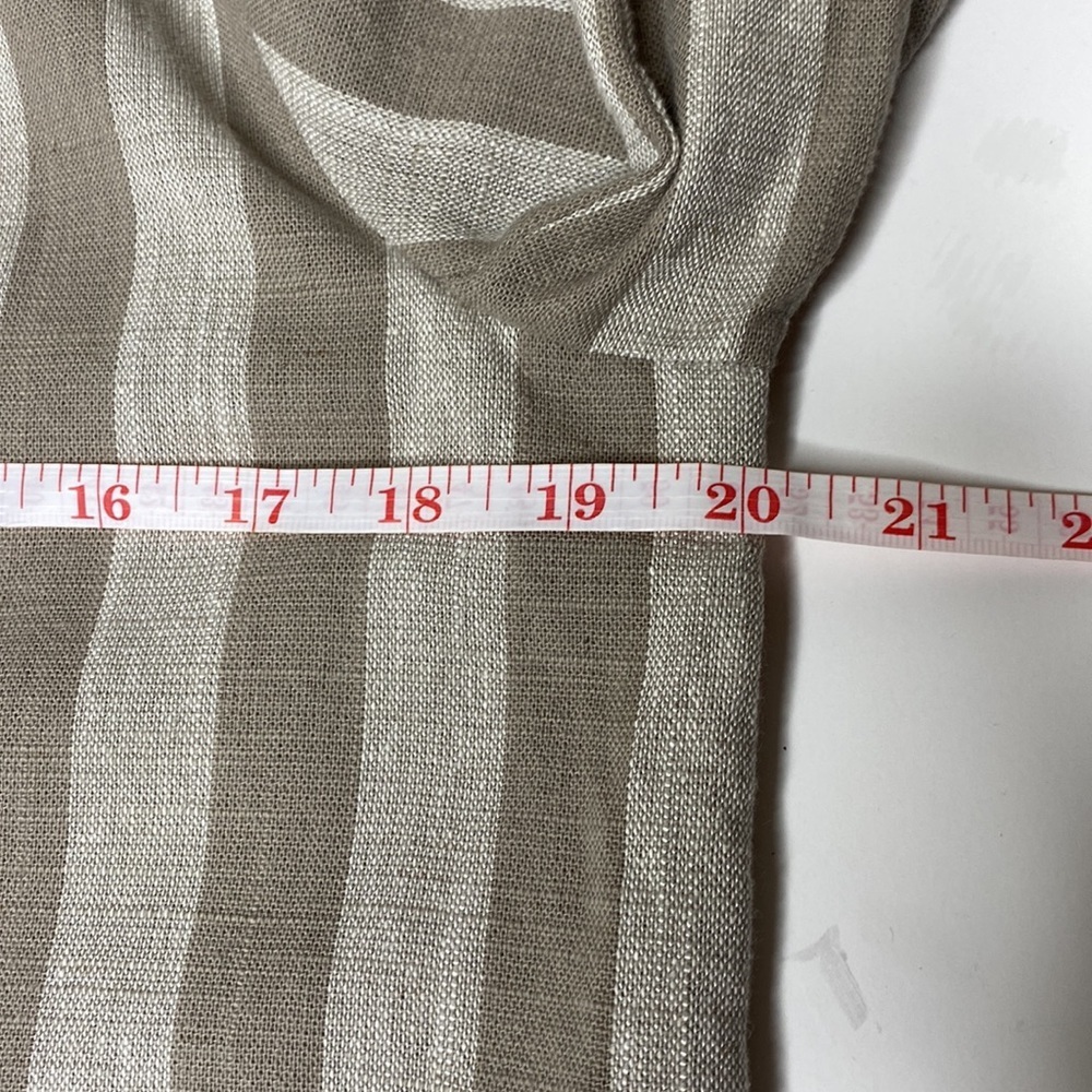 Gray Striped Linen Rayon Blazer Jacket Size Medium By Fashion On Earth - Picture 8 of 11